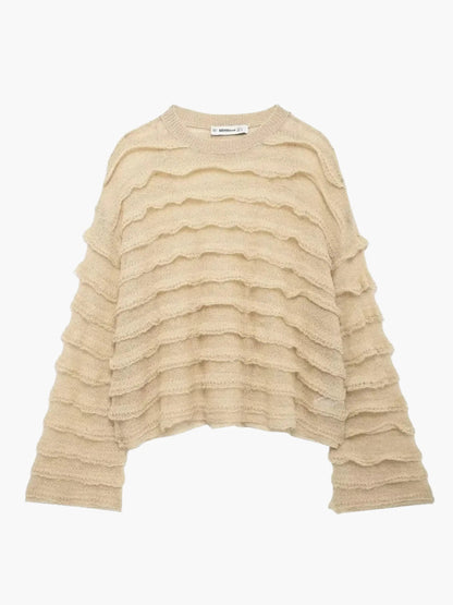 Damen Strickpullover Warm Strukturiert