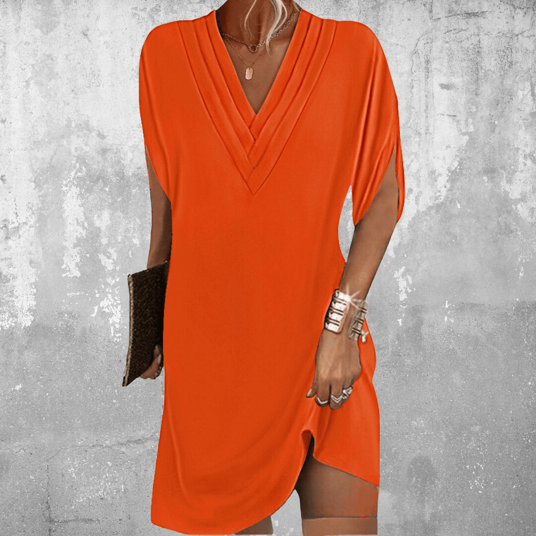 Damen Sommerkleid V-Ausschnitt Boho-Stil