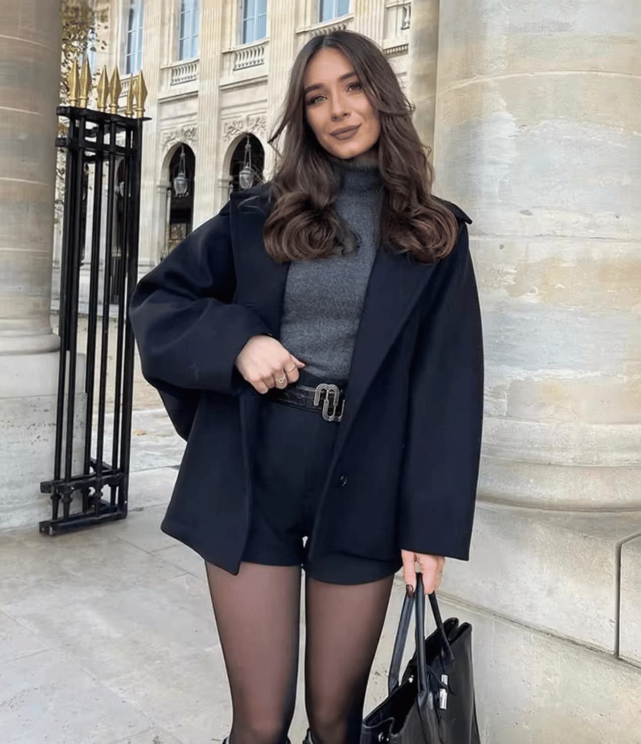 Damen Wollmantel Oversized Groß Warm