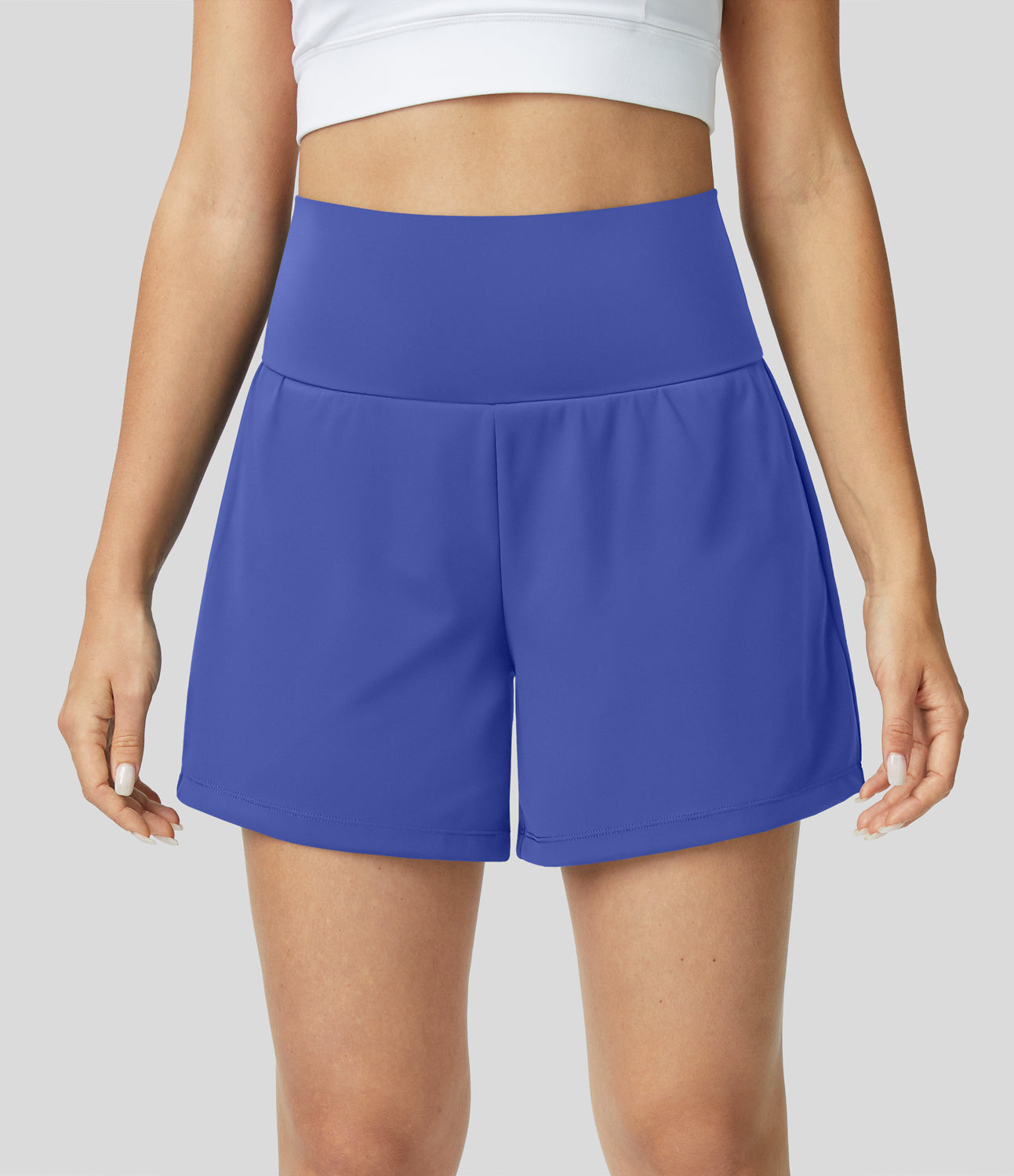 Damen Yoga-Shorts 2-in-1 Multifunktionshose Mit Taschen