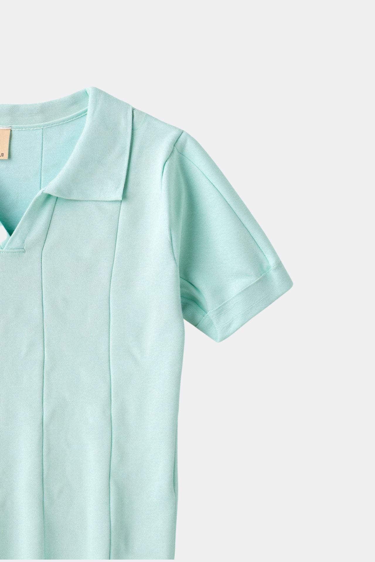 Herren Poloshirt Mintgrün Retro