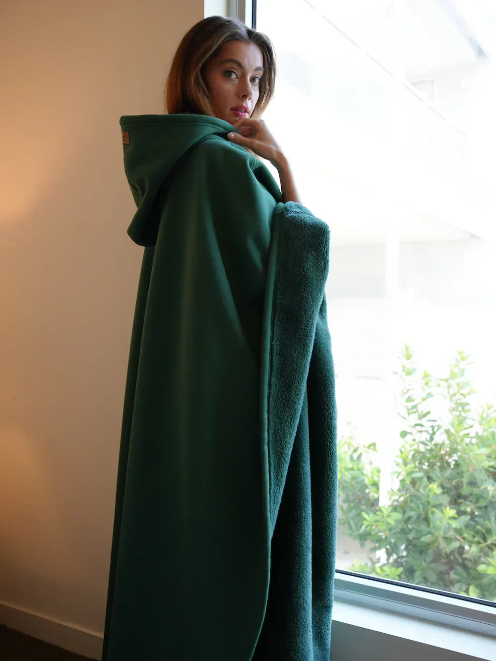 Kuscheldecke Oversized Wohlfühldecke Kapuzenpullover