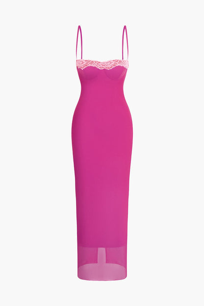 Damen Midi-Robe mit Camisole-Oberteil