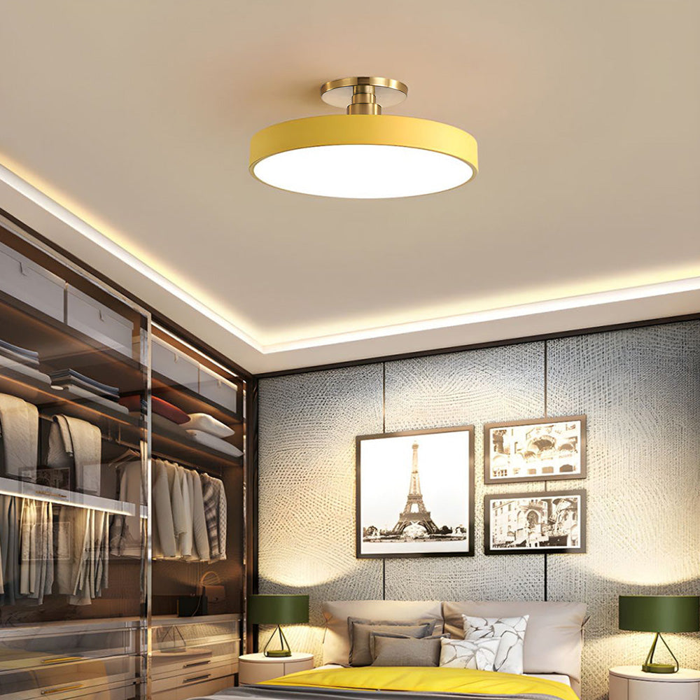 LED Deckenleuchte Gold Modern Dimmbar