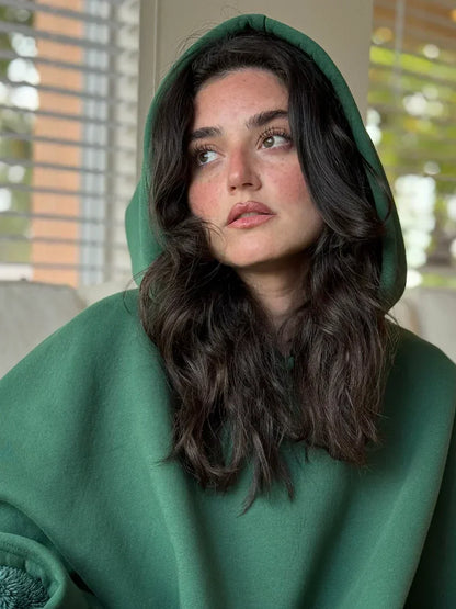 Kuscheldecke Oversized Wohlfühldecke Kapuzenpullover