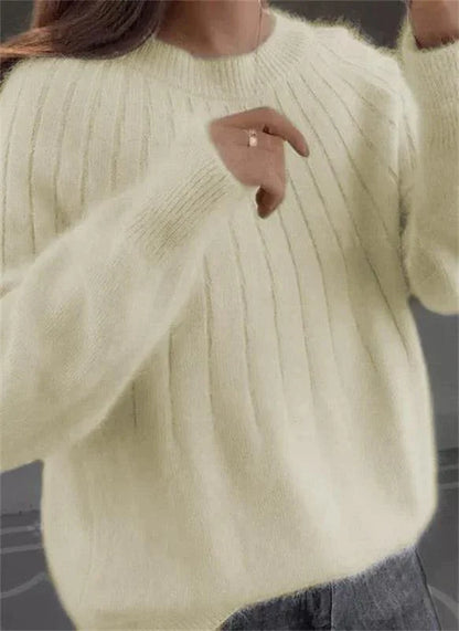 Damen Pullover Weich Herbstlich