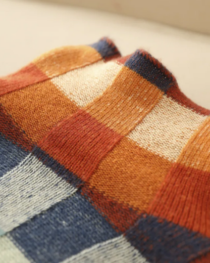Kaschmir Rollkragenpullover Patchwork Warm