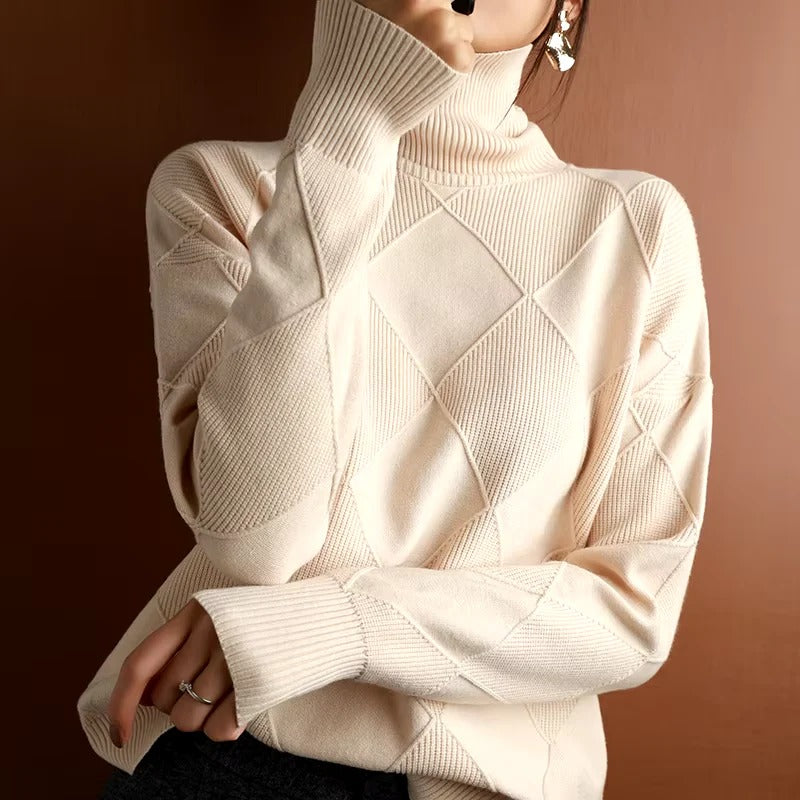 Weicher Damen Rollkragenpullover aus Cashmere Warm