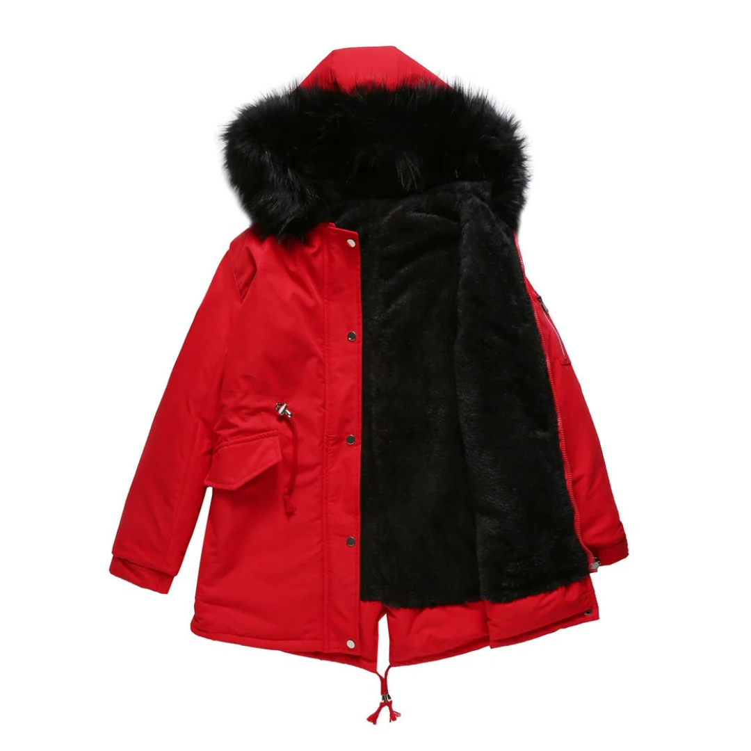 Damen Winterjacke Warm Langärmlig Wasserdicht