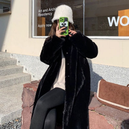 Damen Kunstfelljacke Glamour Winter - Norvielle