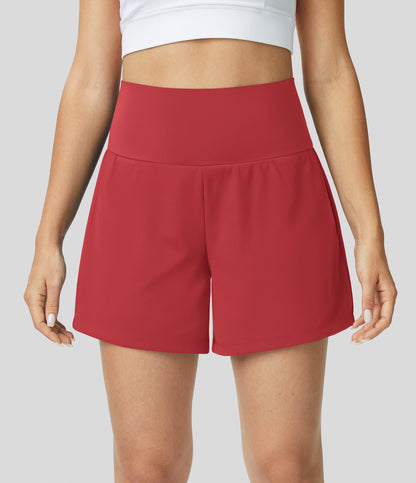 Damen Yoga-Shorts 2-in-1 Multifunktionshose Mit Taschen