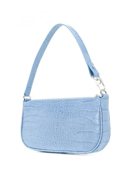 Damen Ledertasche Umhängetasche Krokomuster Leder