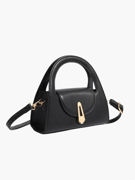 Schwarze Damen Satchel Handtasche Mini - Norvielle