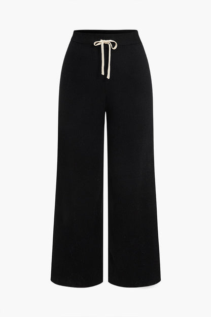 Damen Strick-Set Cardigan und Hose Lang