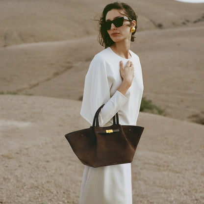 Elegante Damen Leder-Tote Tasche Vielseitig Alltag