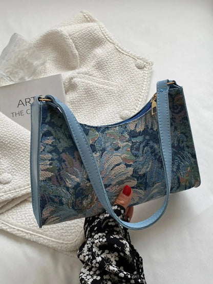 Frauen Rucksack Blumenmuster Umhängetasche Vintage Stil