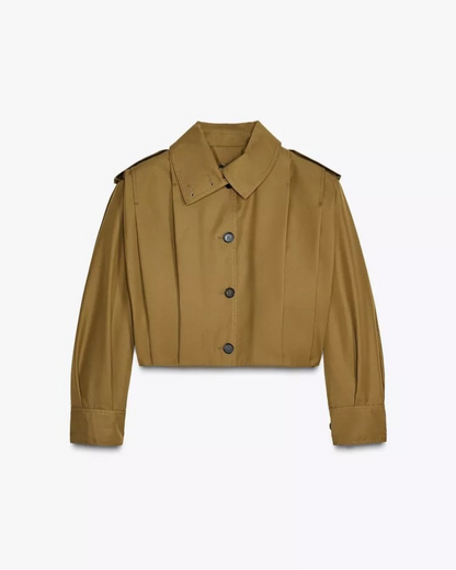 Marceline Jacke cropped Trenchcoat mit Volumenärmeln, seitlich
