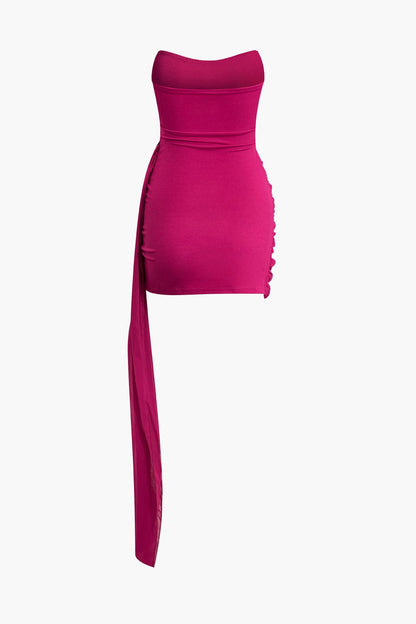 Damen Minikleid Asymmetrisch Elegant