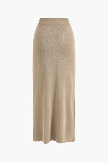 Damen Strickblazer Rock Kombination