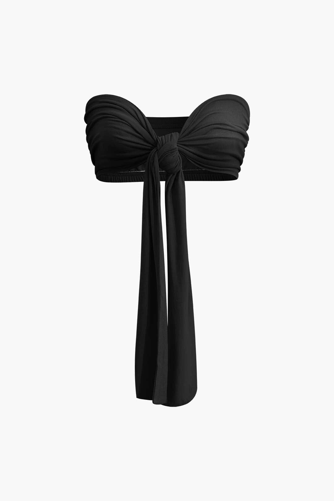 Damen Zweiteiler Set Schleifen Bikinihose Elegantes Design