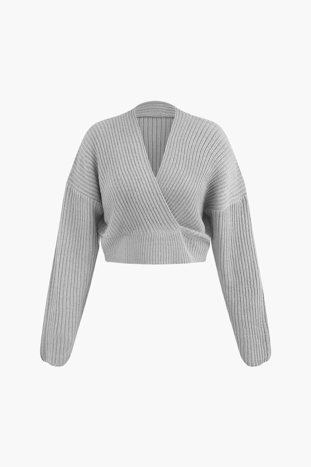 Damen Strick-Set Wickel-Oberteil Bleistiftrock Eleganz