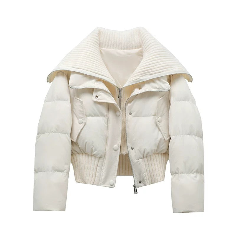 Damen Oversized Pufferjacke Warm Hoher Kragen - Norvielle