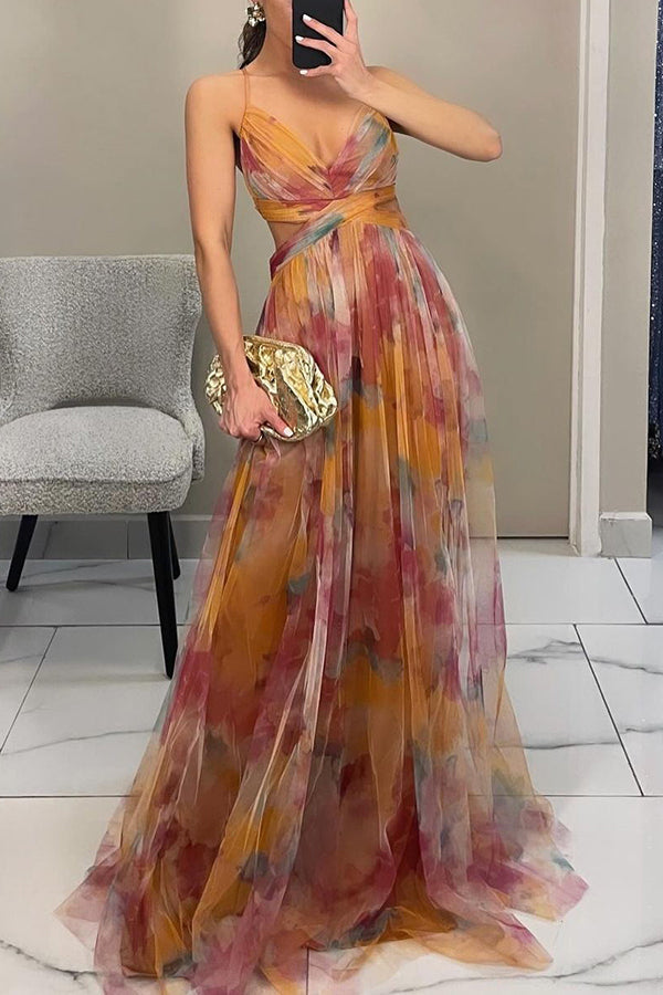 Damen Maxikleid mit Faltenrock Lang und Elegantem Schnitt