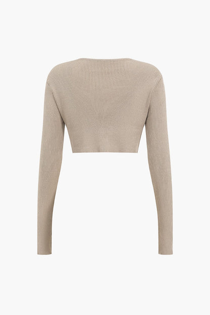 Damen Zweiteiler Set Twist Detail Schlitzrock