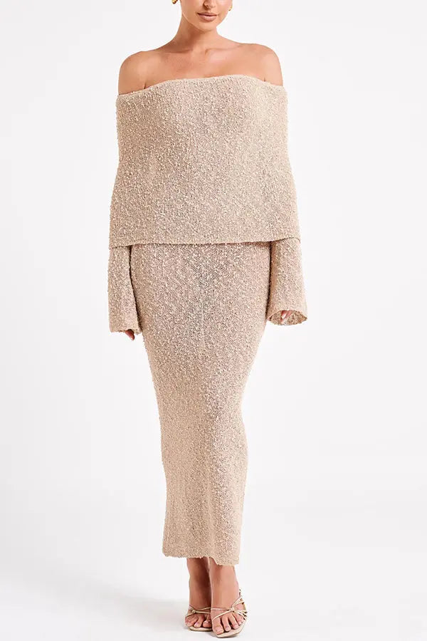 Emma | Bouclé Maxi Kleid Zendoo.de