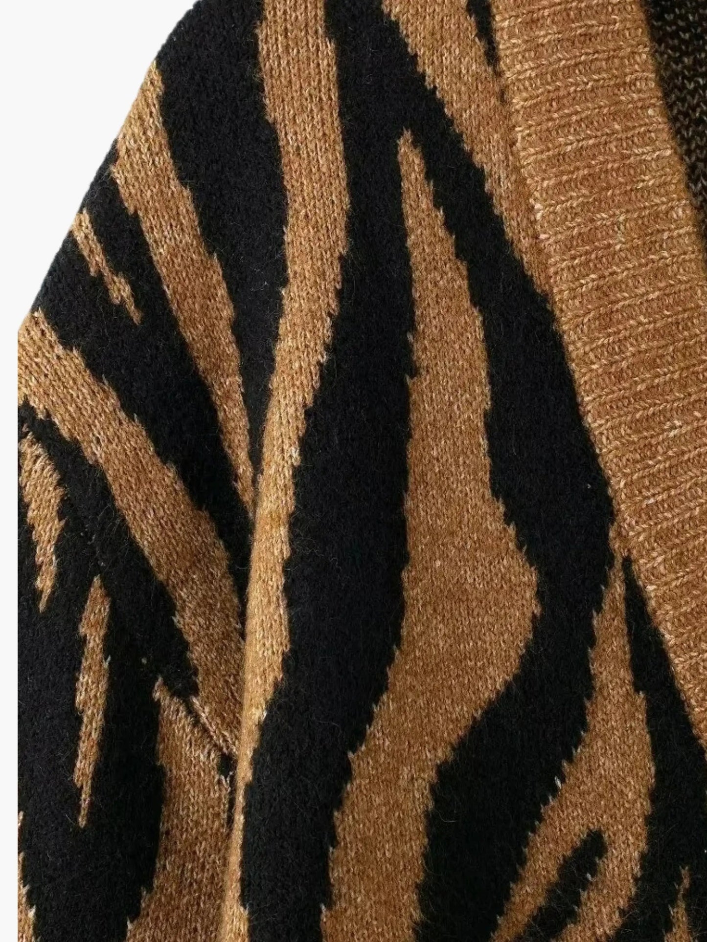 Damen Strickpulli Gestreift Warm
