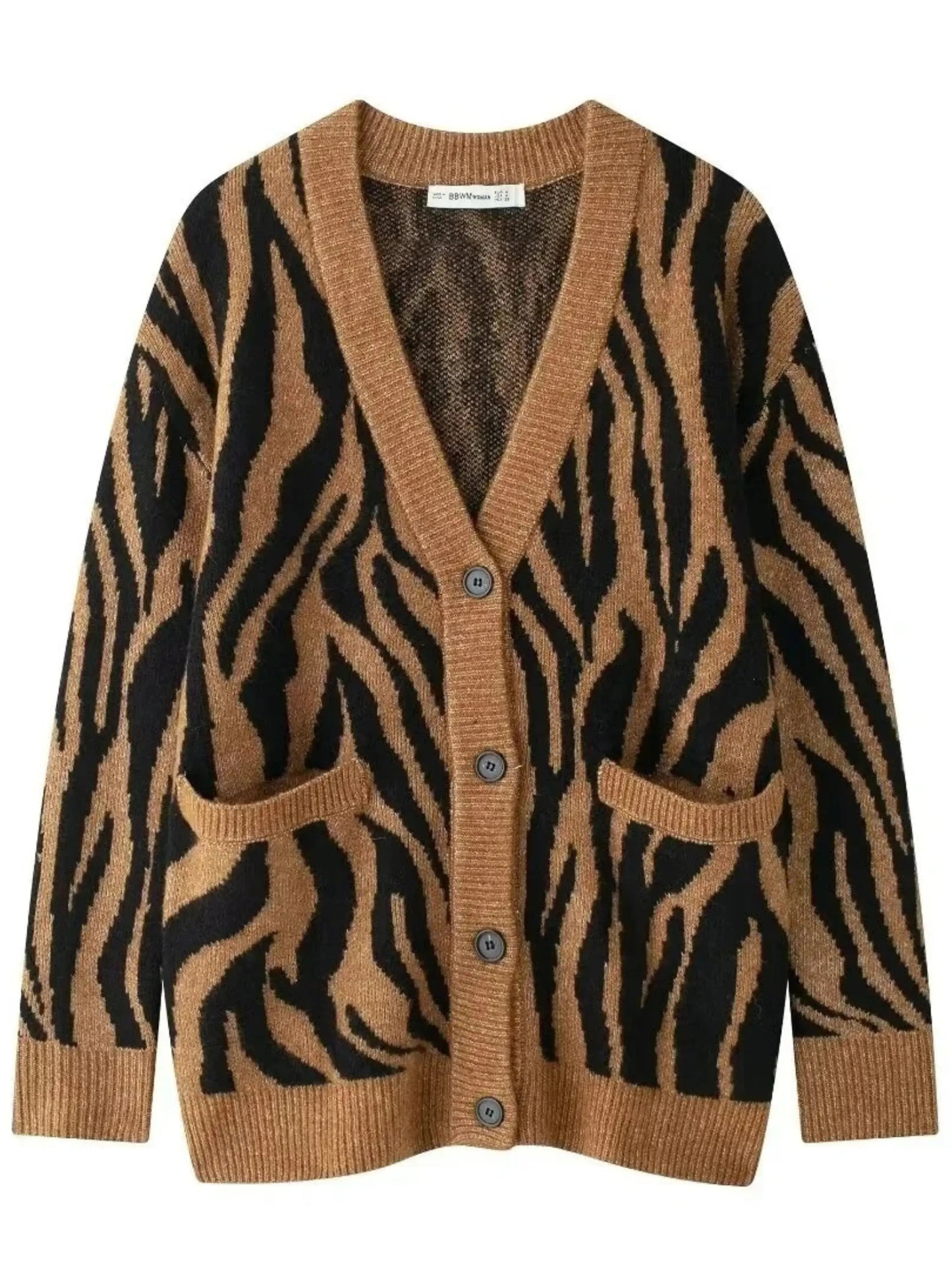 Damen Strickpulli Gestreift Warm