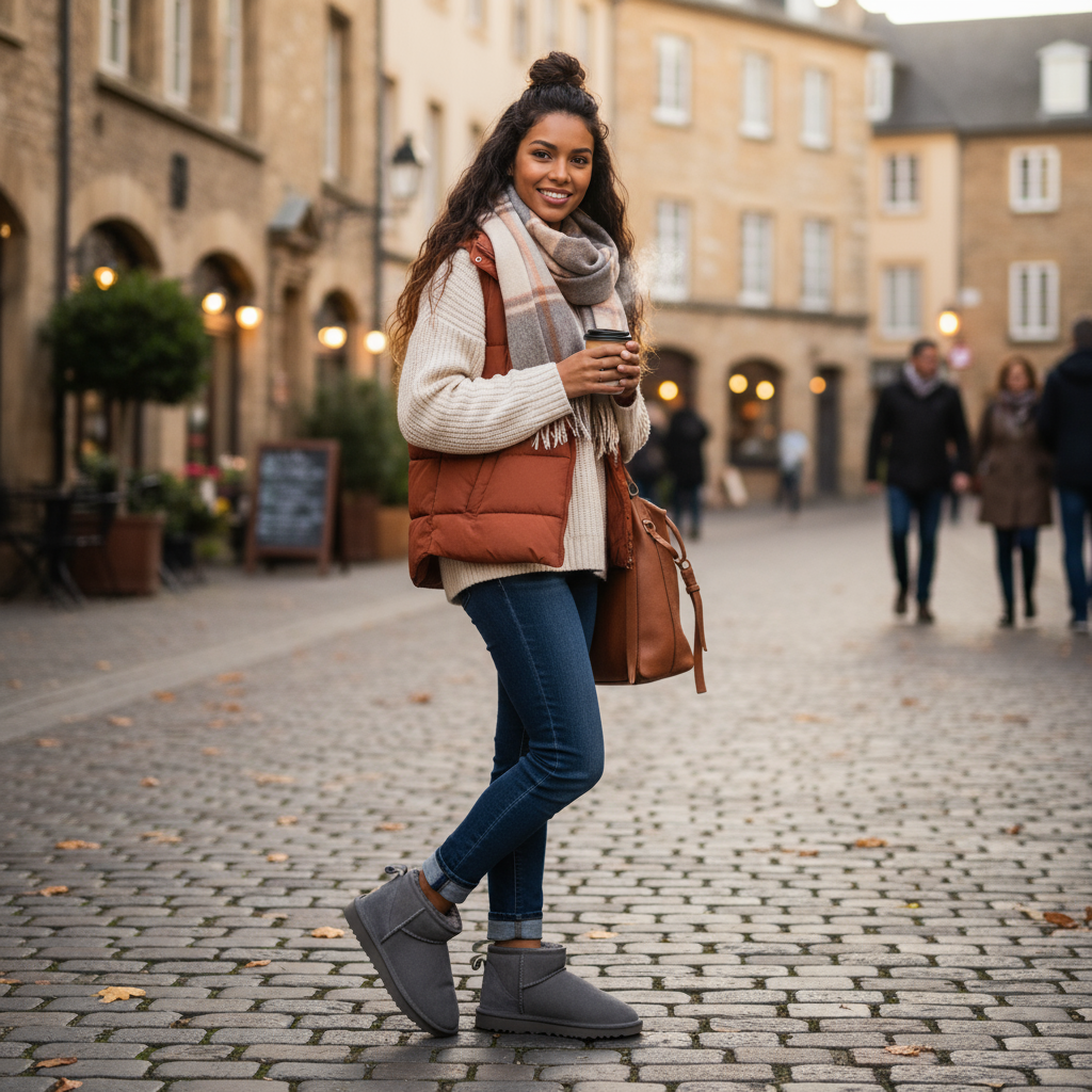Damen Winterstiefel Gefüttert Warm Wollfutter
