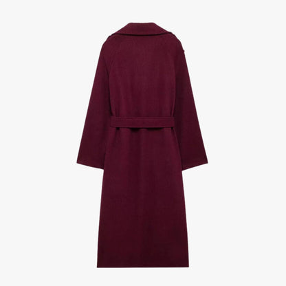 Damen Trenchcoat Bordeaux Rot Elegantes Design