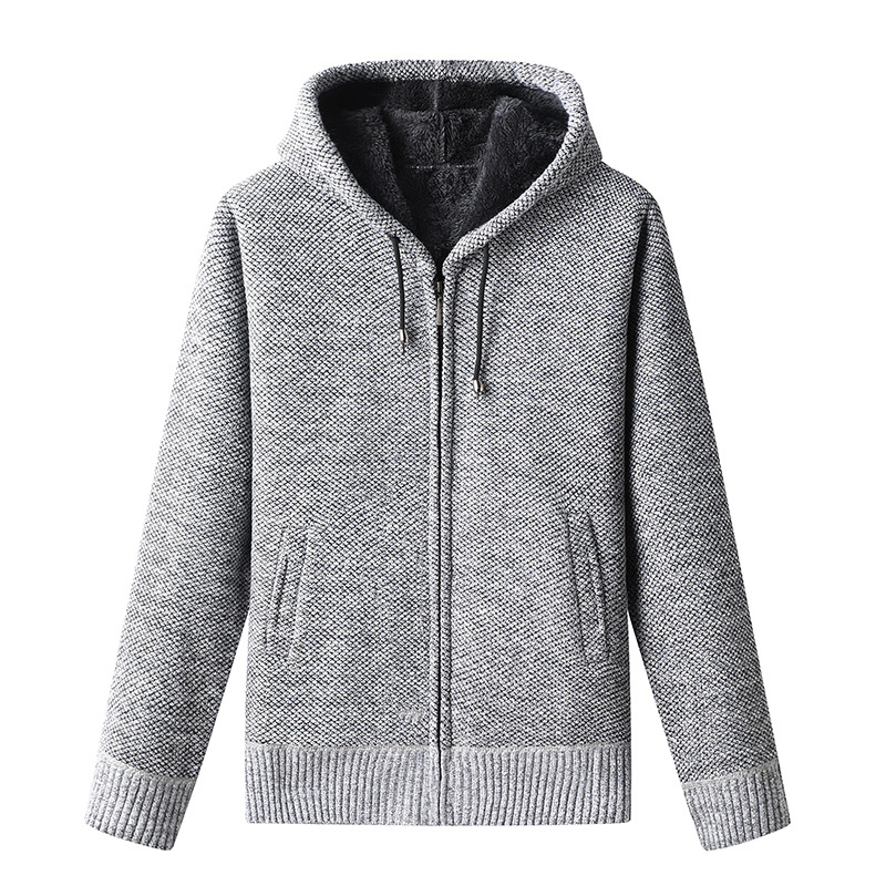 Herren Strickjacke Warme Wolle Dunkelblau