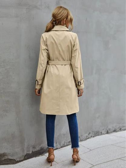 Damen Trenchcoat Doppelreihig Klassisch
