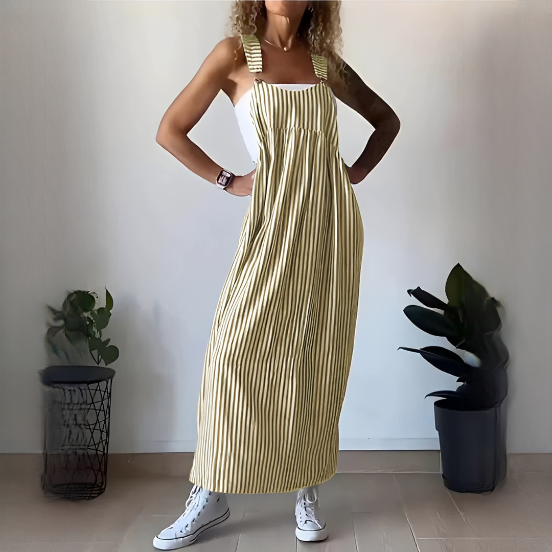 Damen Sommerkleid Lang Ärmelig Modern - Norvielle