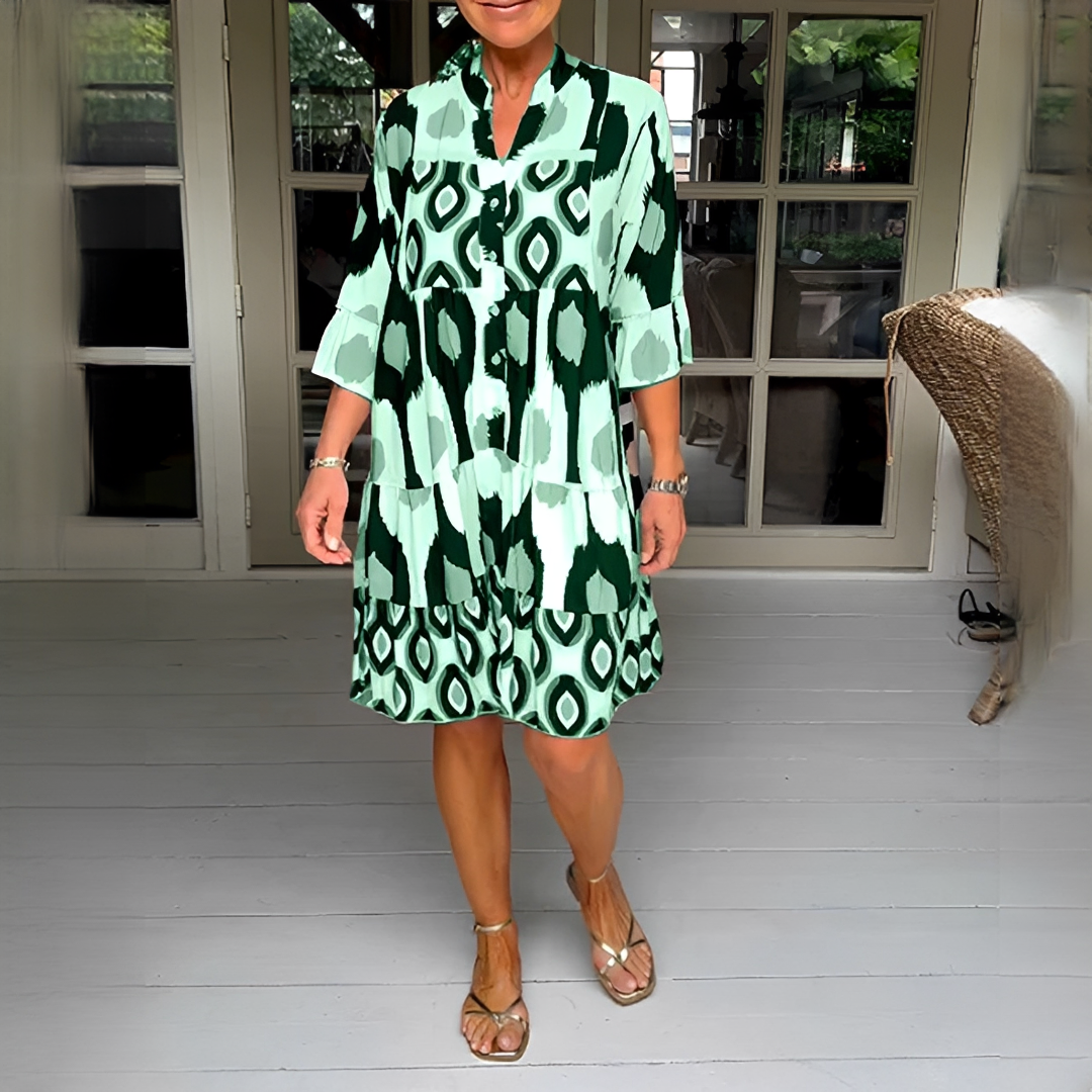 Damen Sommerkleid Schick Kurz Kleid
