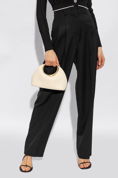 Veganer Leder Ringtasche Damen Designerstil Goldener Griff