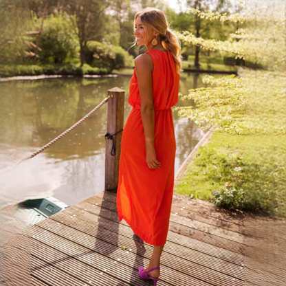 Damen Elegantkleid Sommer Lange Ärmel