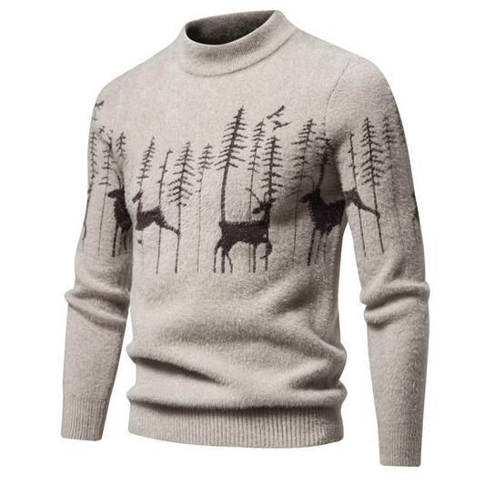 Herren Weihnachtspullover Warm Modern Rot - Norvielle