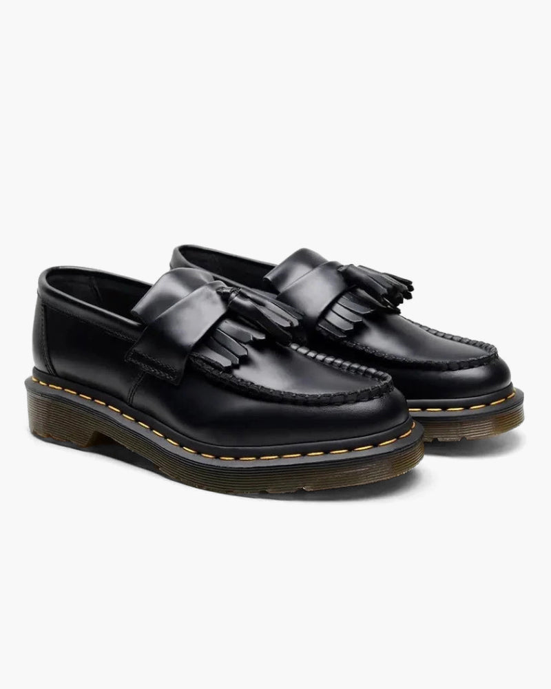 Herren Loafer Schuhe Leder Quasten Elegant Schwarz - Norvielle