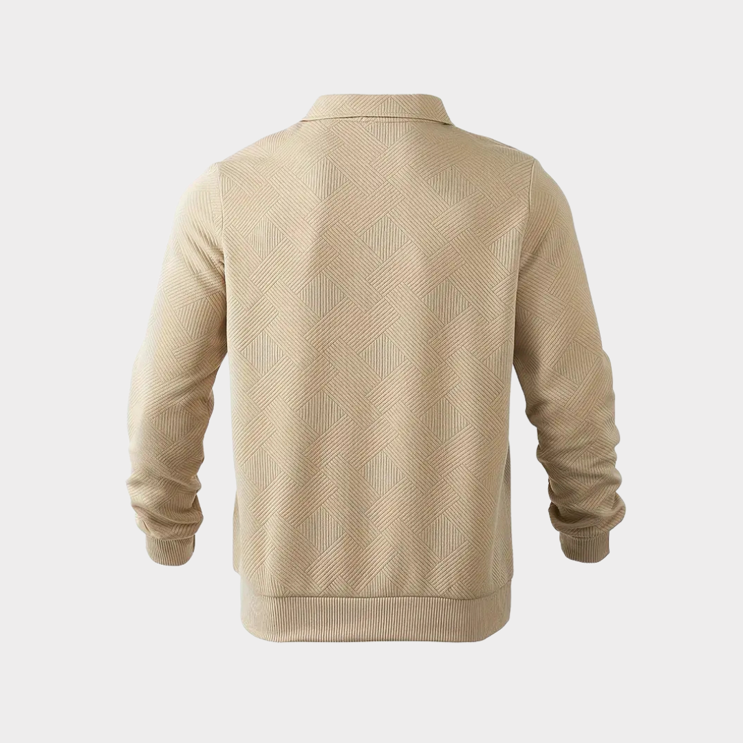 Herren Pullover Halb-Reißverschluss Bequem Freizeit