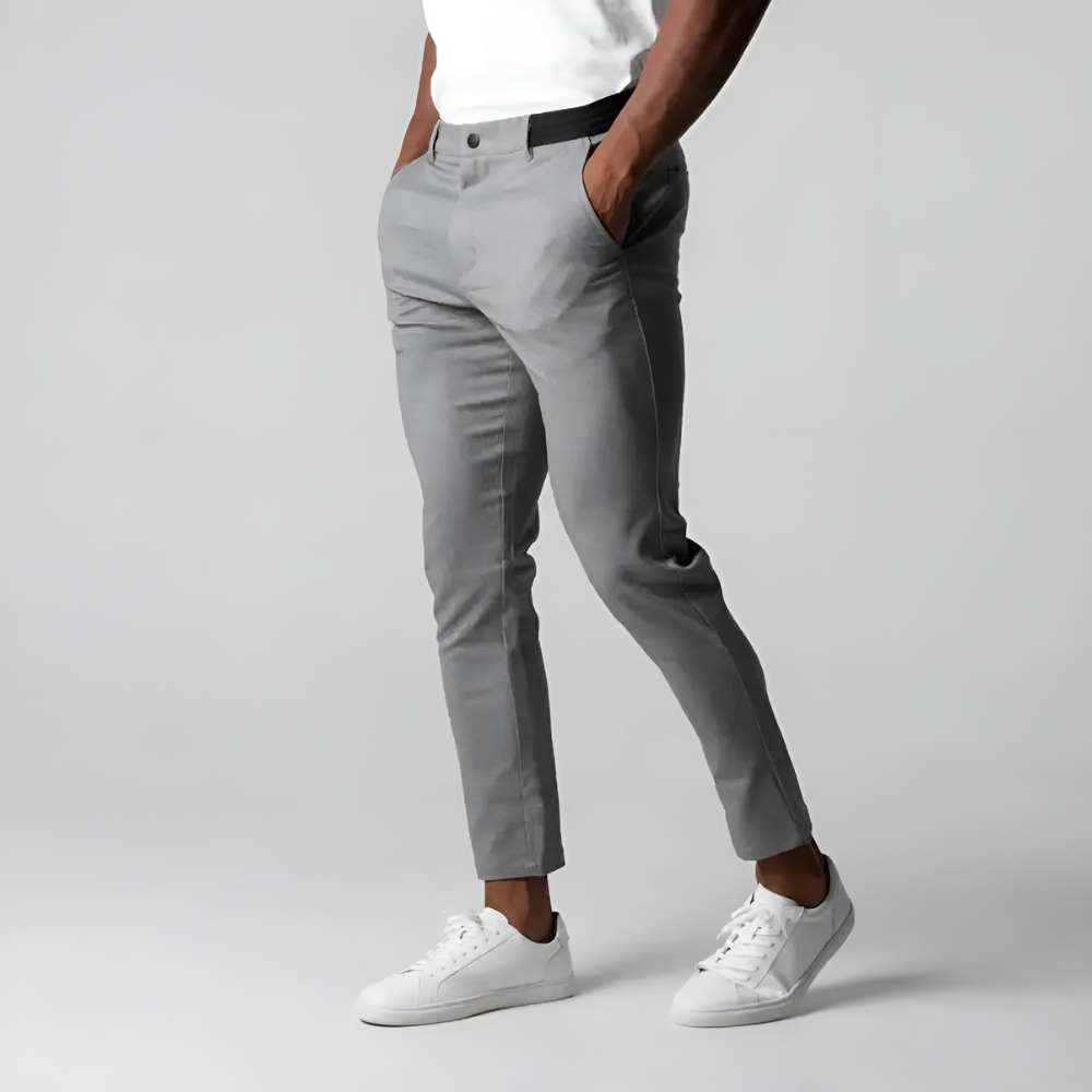 Herren Slim-Fit-Hosen Business Schwarz - Norvielle