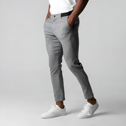 Herren Slim-Fit-Hosen Business Schwarz - Norvielle