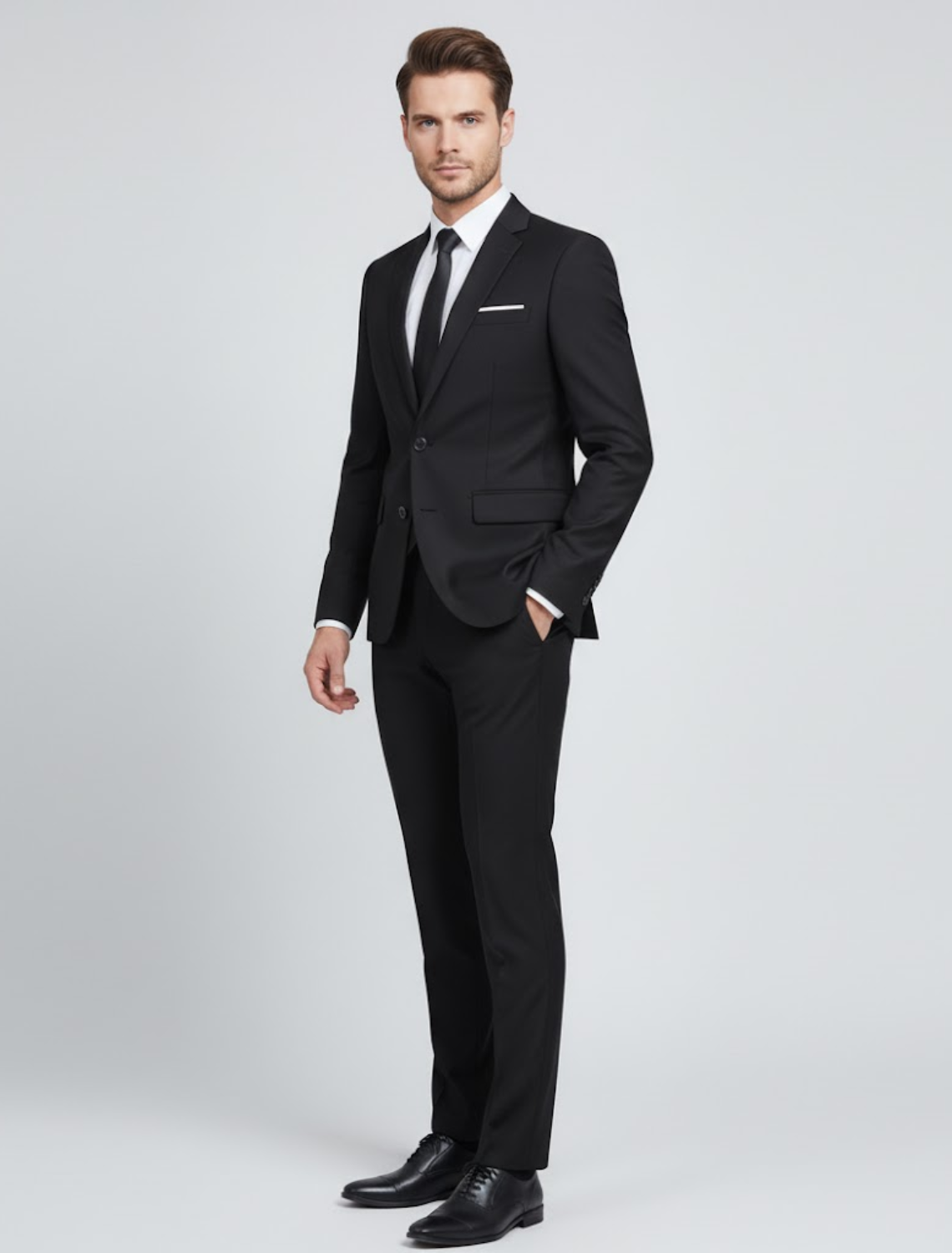 Herren Anzug Set Zweiteilig Slim Modern