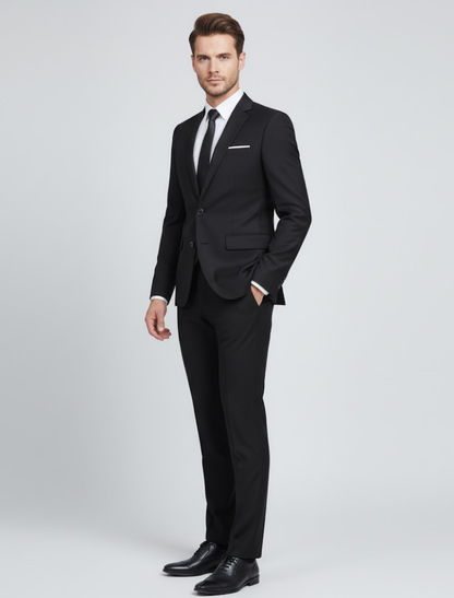 Herren Anzug Set Zweiteilig Slim Modern