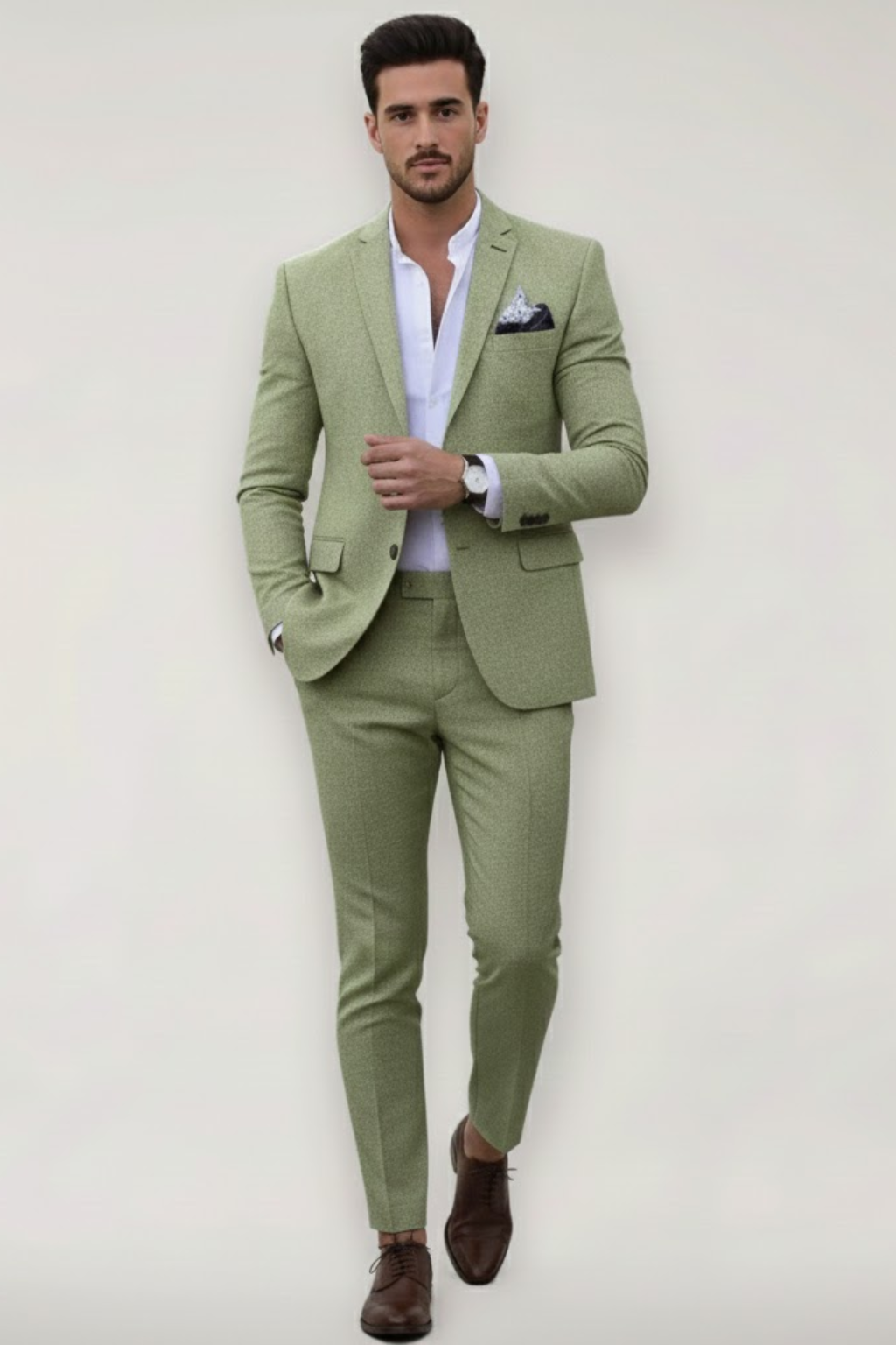 Herren Slimfit Anzug Zweiteiler Formal