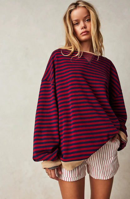 Damen Rundhals Pullover aus Strick für Frühling