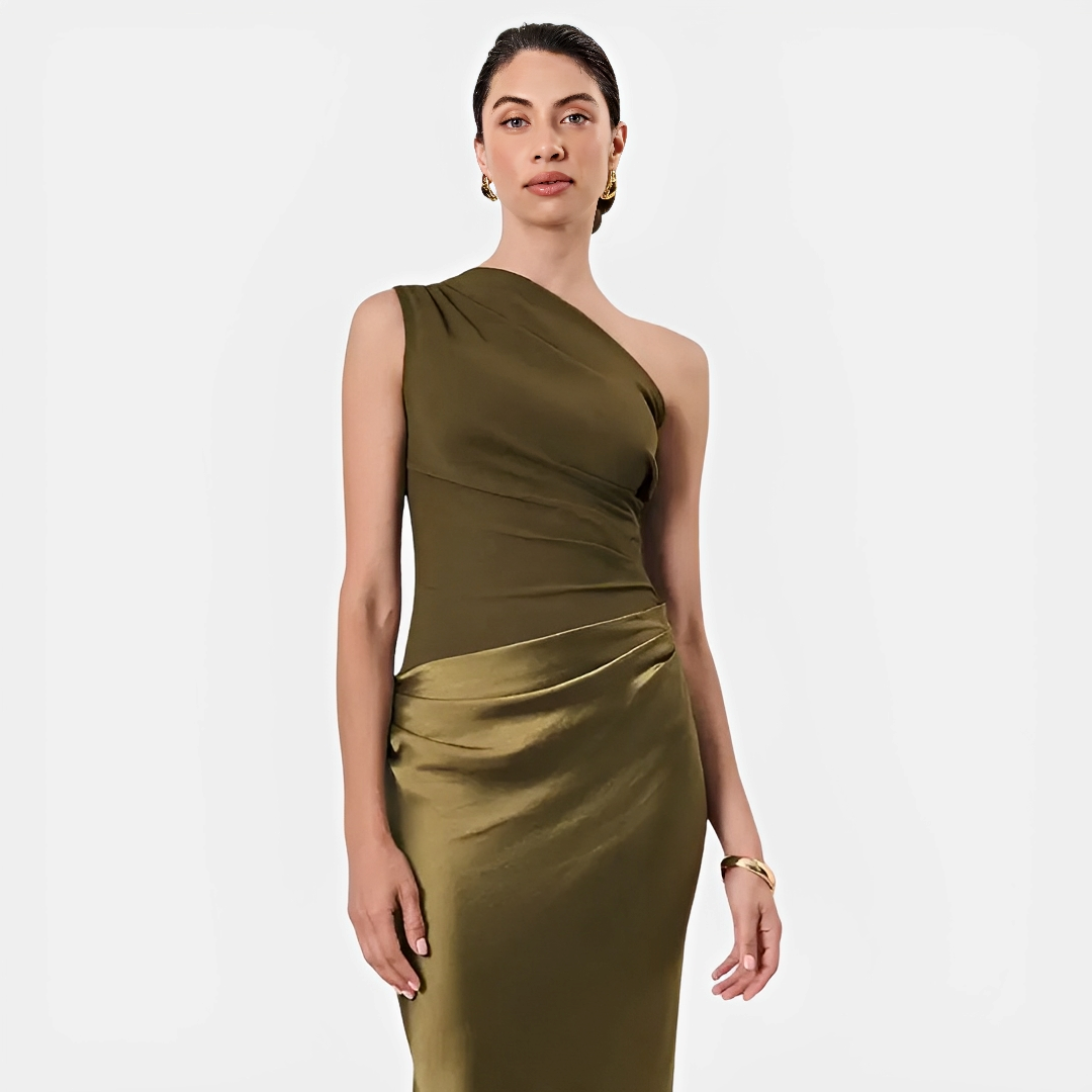 Damen Asymmetrisches Kleid Modern Eleganz