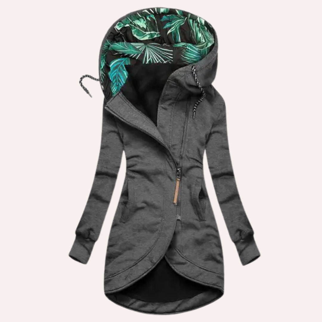 Damen Hoodie Kapuze Gemustert Trendy
